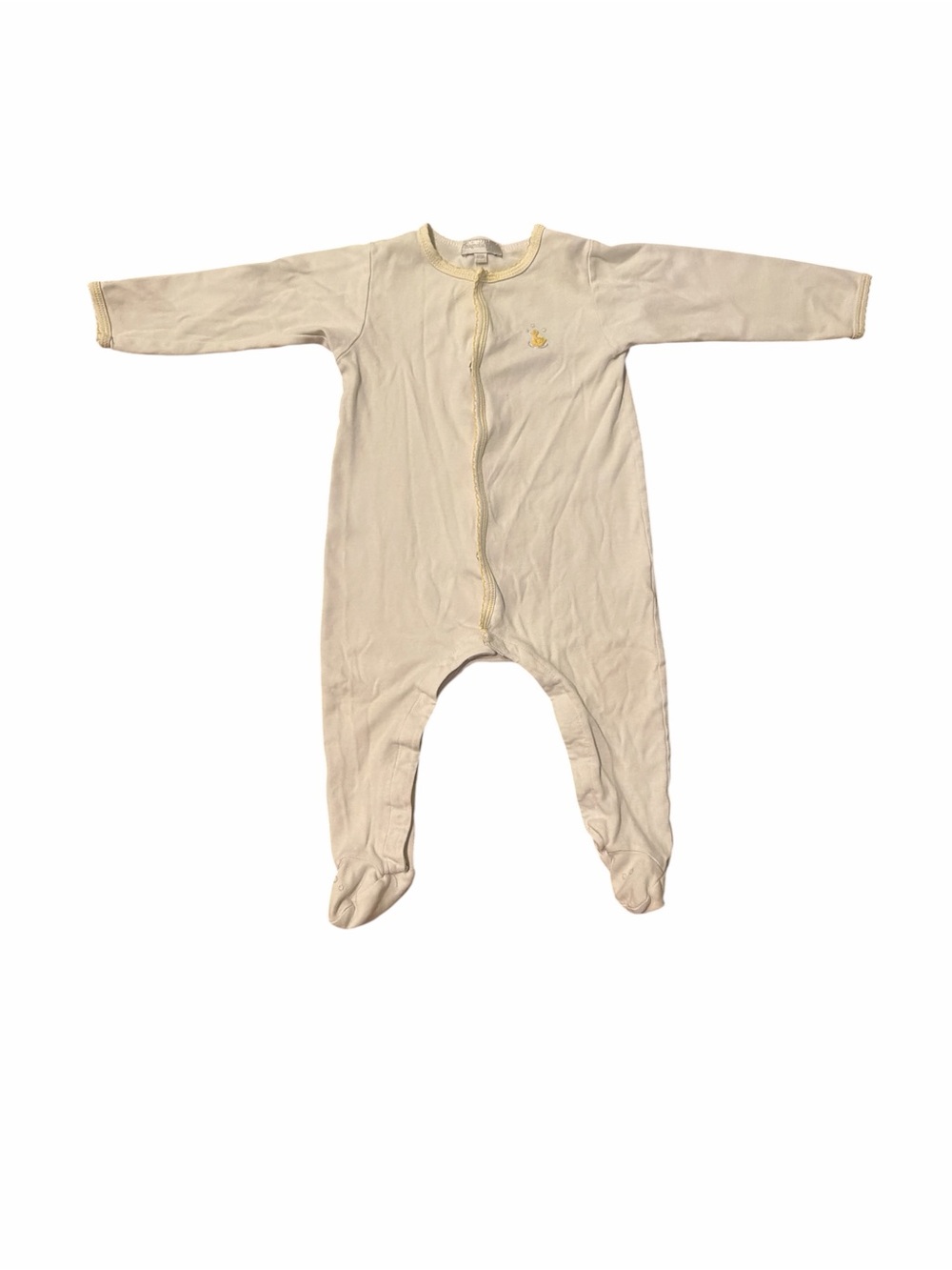 Magnolia Baby Footed Sleeper Pajamas 12M 
Yellow Duck Embroidered One Piece